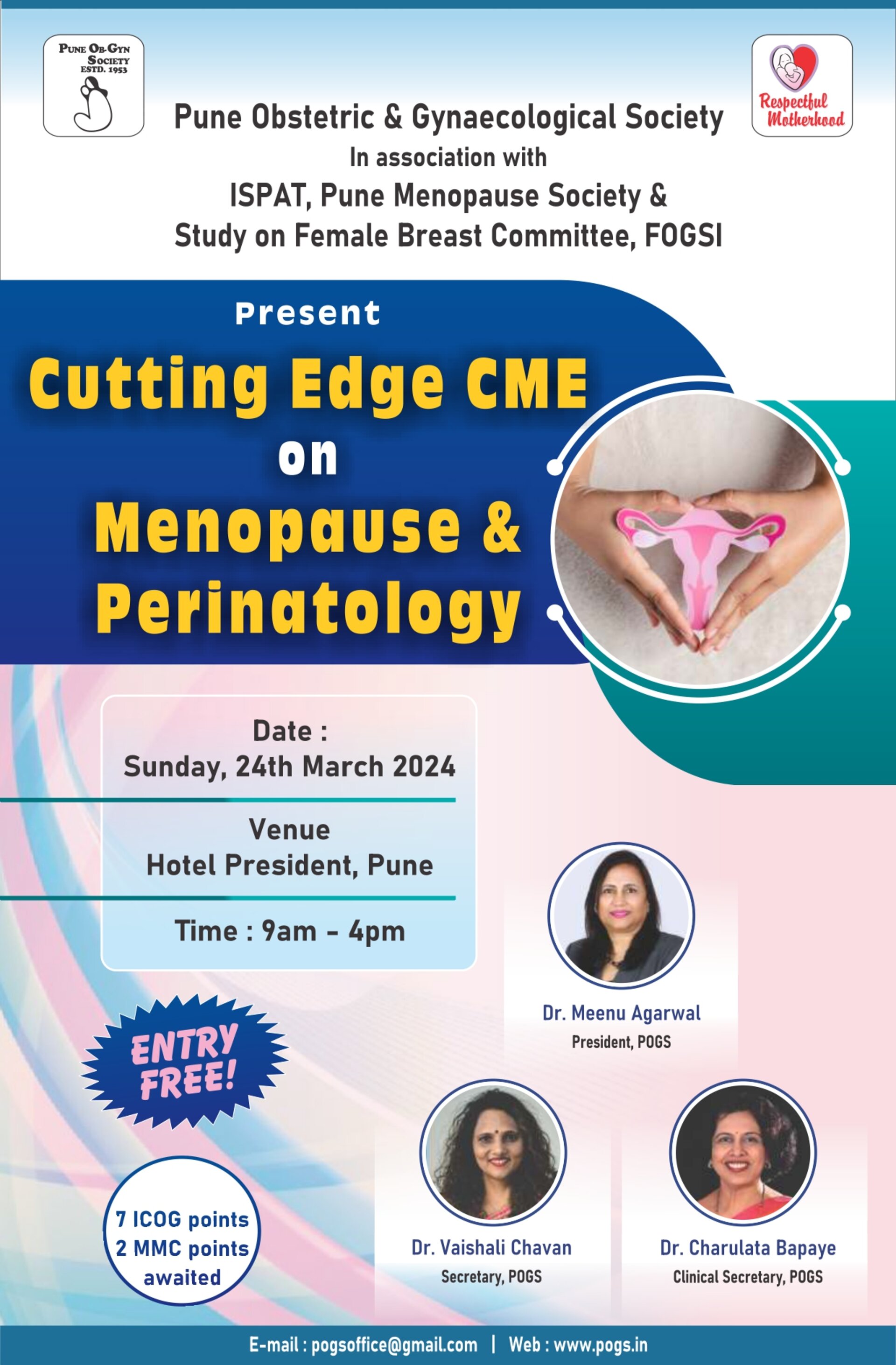 Dr. Rushali Jadhav Attends Cutting Edge CME on Menopause & Perinatology in Pune