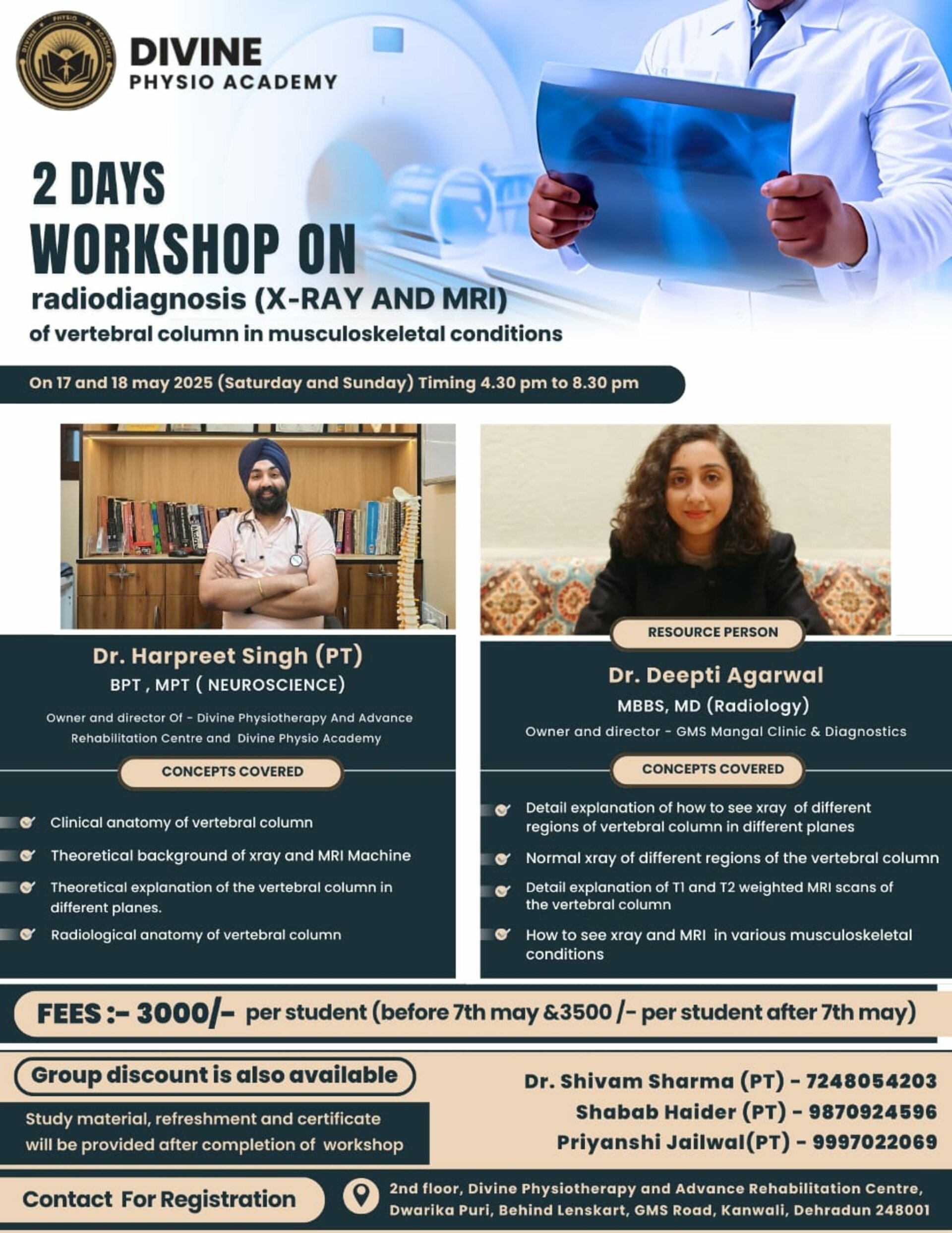 Dr. Deepti Agarwal to Lead Radiodiagnosis Workshop on Spine in Dehradun