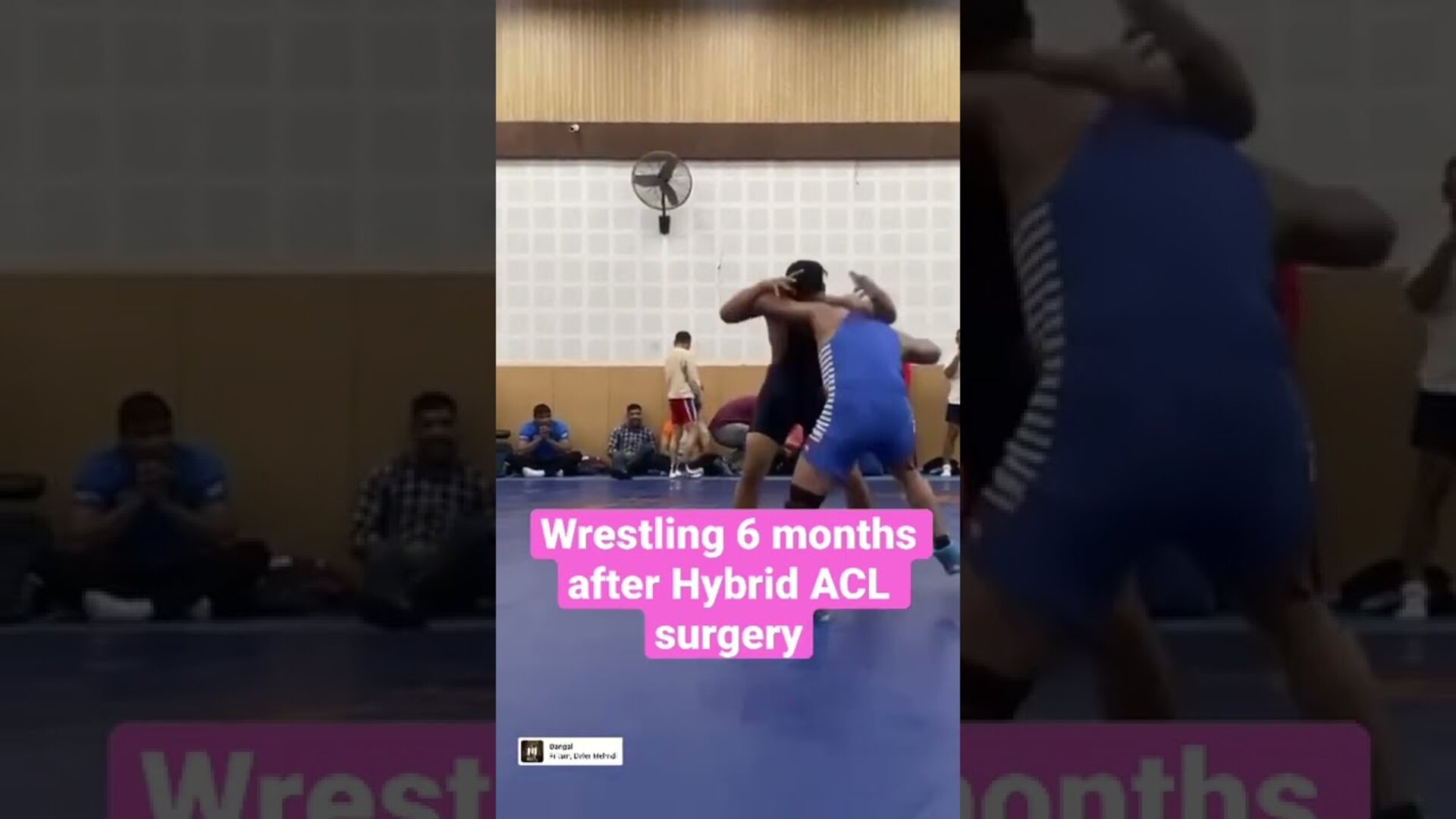 Patient- wrestling 6 months after hybrid ACL surgery! - Dr. Manit Arora