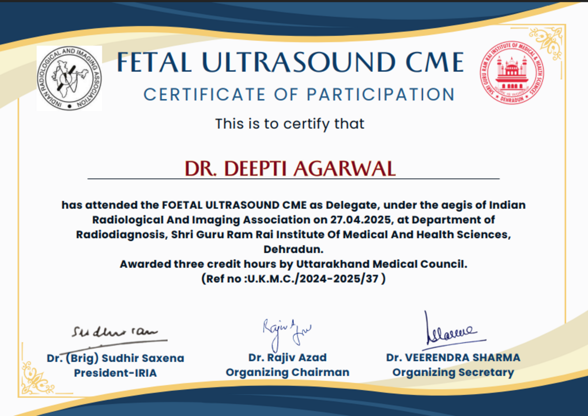 Dr. Deepti Agarwal Shares Expertise at Fetal Ultrasound CME in Dehradun