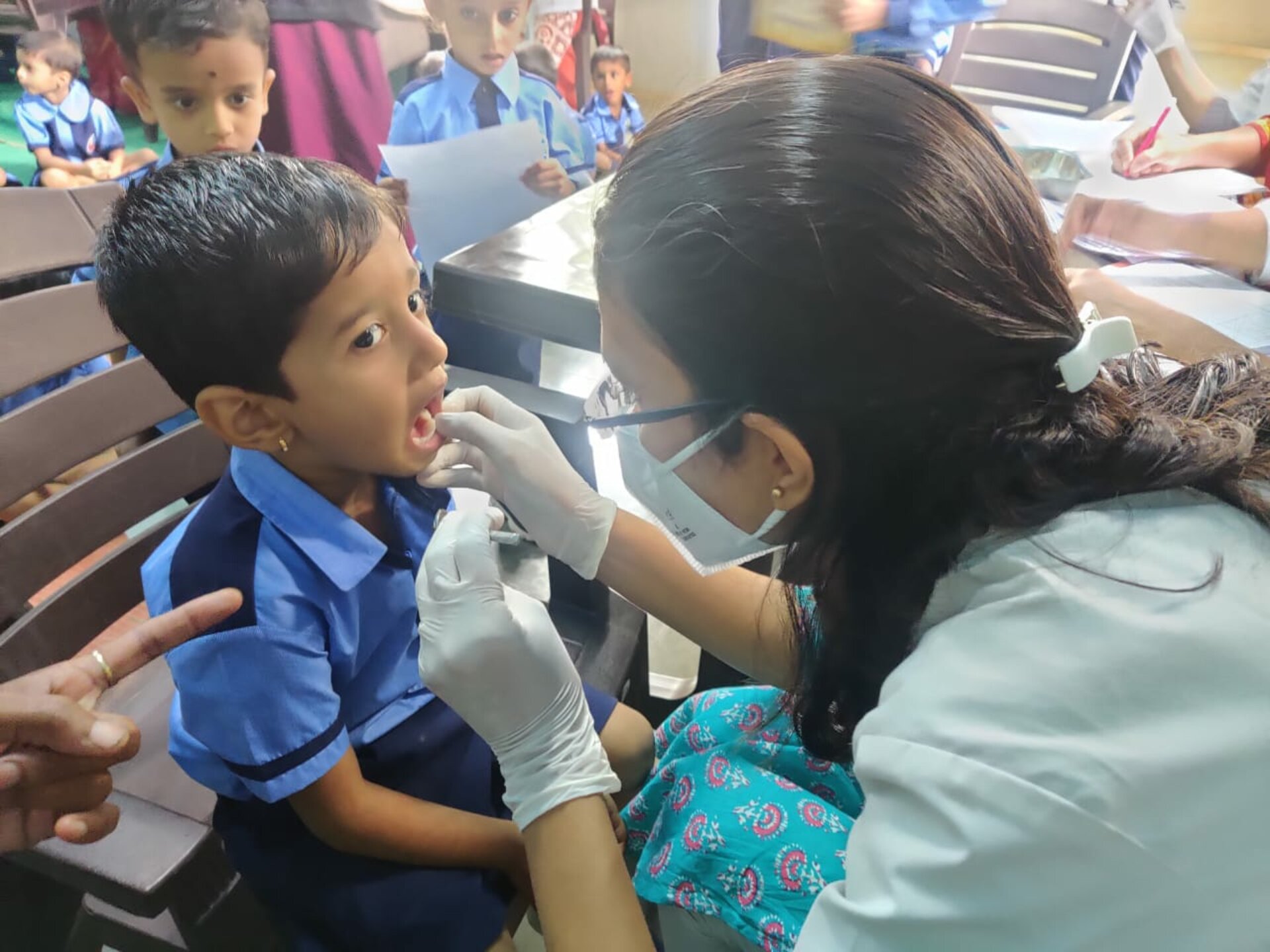Dental Checkup Camp at Vision English Medium School Pune | Dr. Prakash Patil