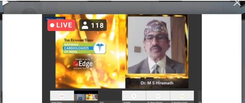 Economic Times Doctors Day Virtual Conclave 2020.|Dr Shirish (M.S.) Hiremath|Shivaji Nagar,Pune