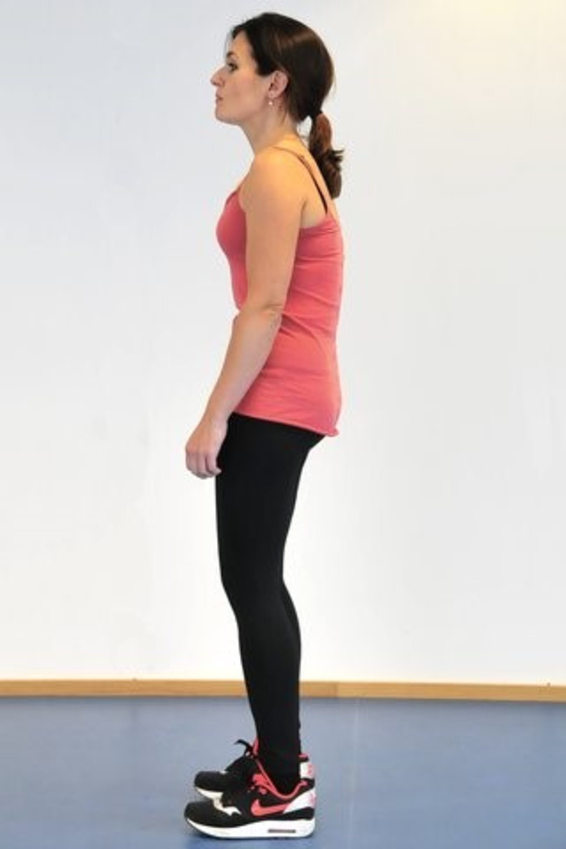 Standing with a flat back