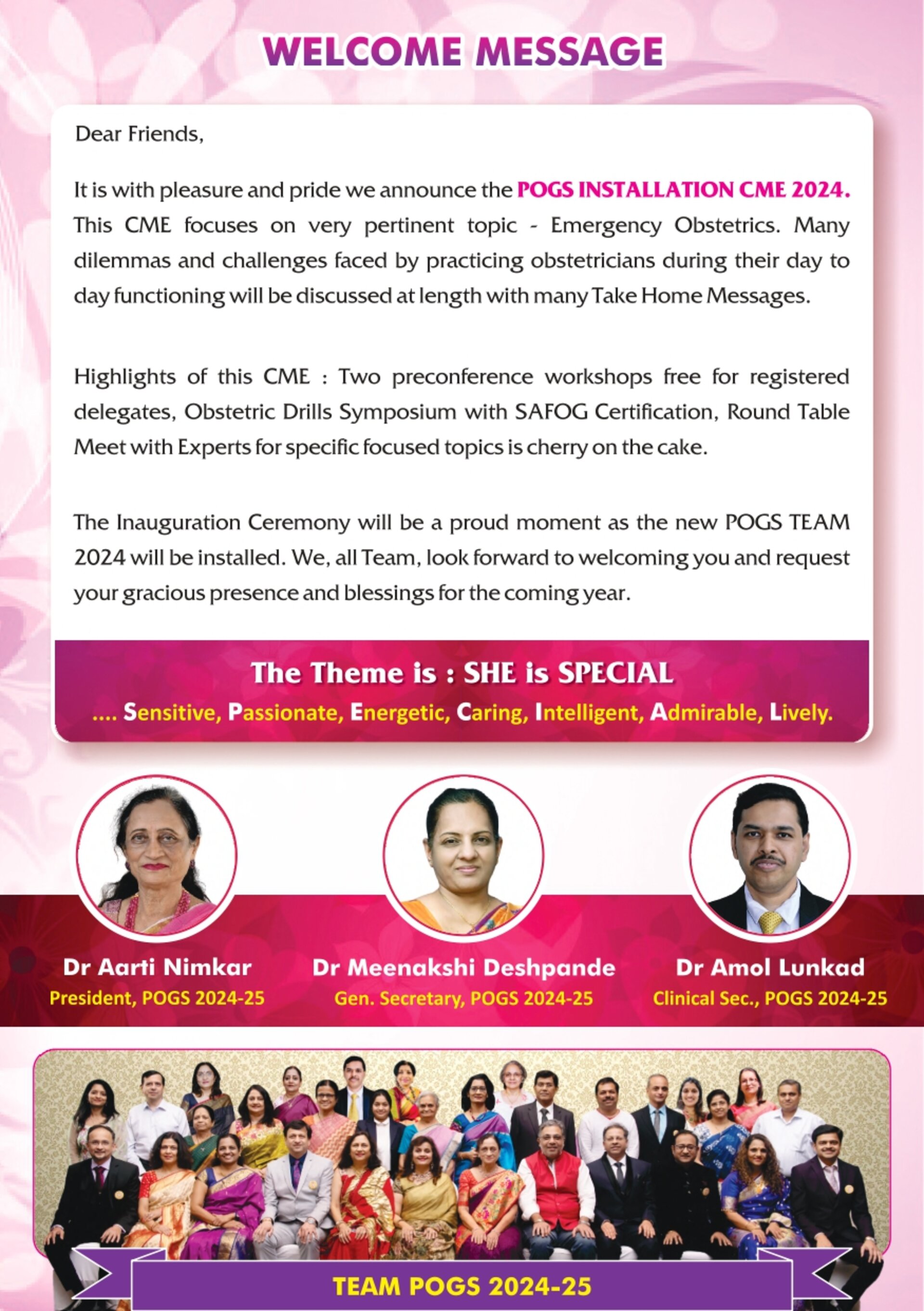"Dr. Rushali Jadhav Joins 39th POGS Installation CME on Emergency Obstetrics in Pune"