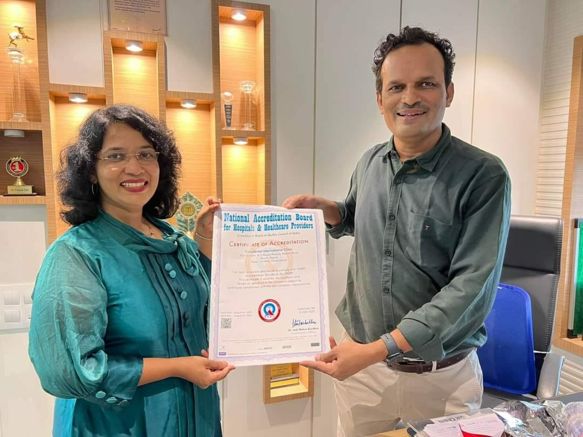 FACE & DENTAL INTERNATIONAL CLINIC got prestigious NABH ACCREDITATION | Dr. Prakash Patil